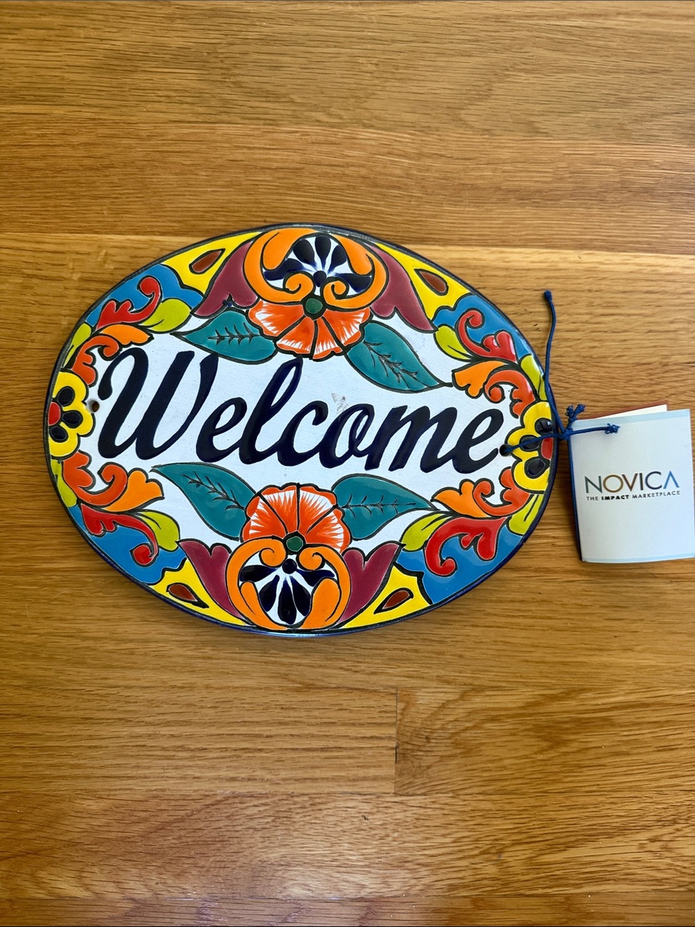 Multicolor 'Welcome' Decorative Wall Plaque
